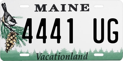 ME license plate 4441UG