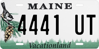 ME license plate 4441UT