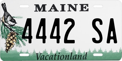 ME license plate 4442SA