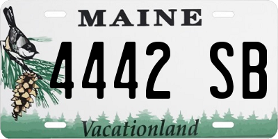 ME license plate 4442SB