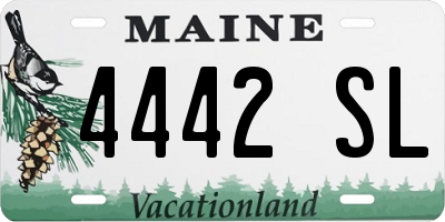 ME license plate 4442SL