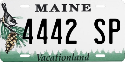 ME license plate 4442SP