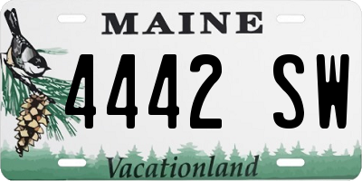 ME license plate 4442SW