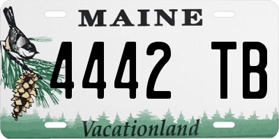 ME license plate 4442TB
