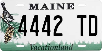ME license plate 4442TD