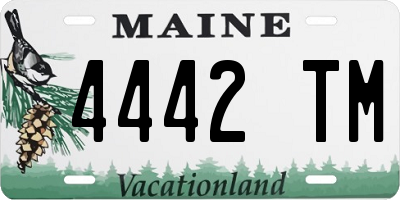 ME license plate 4442TM