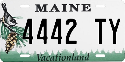 ME license plate 4442TY