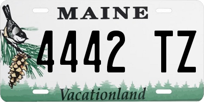 ME license plate 4442TZ