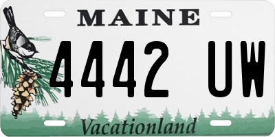ME license plate 4442UW