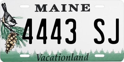 ME license plate 4443SJ