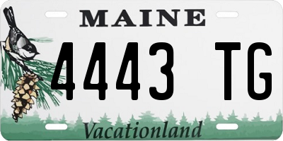 ME license plate 4443TG