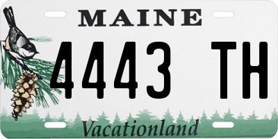 ME license plate 4443TH
