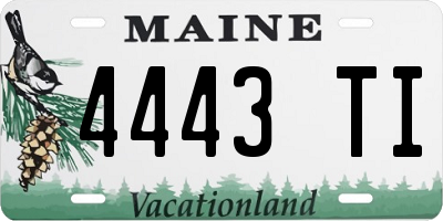 ME license plate 4443TI