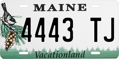 ME license plate 4443TJ