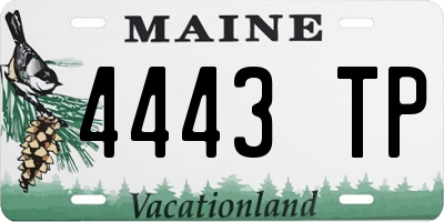ME license plate 4443TP
