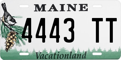 ME license plate 4443TT