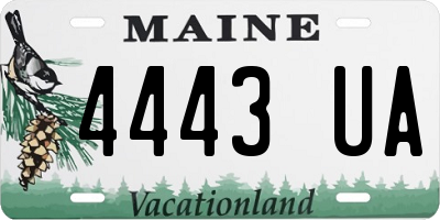 ME license plate 4443UA