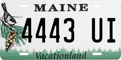 ME license plate 4443UI
