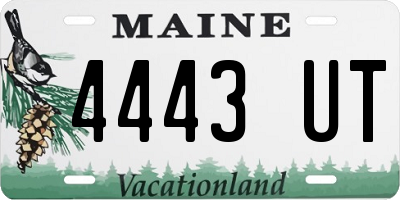 ME license plate 4443UT