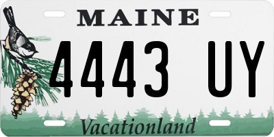 ME license plate 4443UY