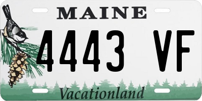 ME license plate 4443VF