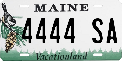 ME license plate 4444SA