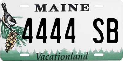 ME license plate 4444SB