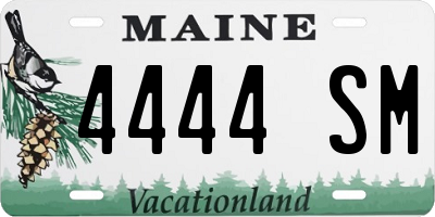 ME license plate 4444SM