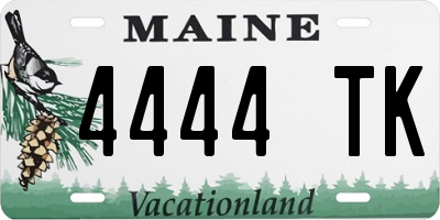 ME license plate 4444TK
