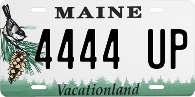 ME license plate 4444UP