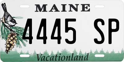 ME license plate 4445SP