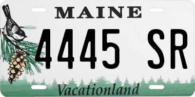 ME license plate 4445SR