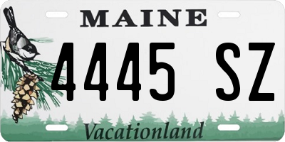 ME license plate 4445SZ