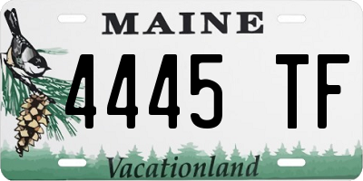 ME license plate 4445TF