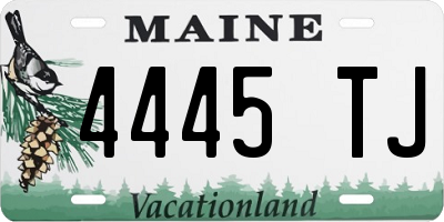 ME license plate 4445TJ