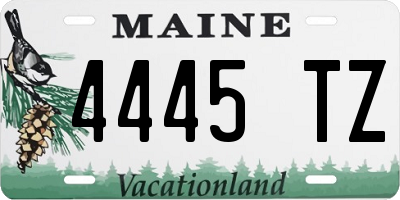 ME license plate 4445TZ