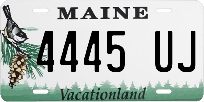 ME license plate 4445UJ