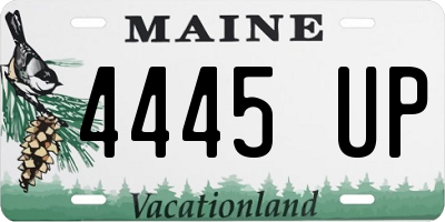 ME license plate 4445UP