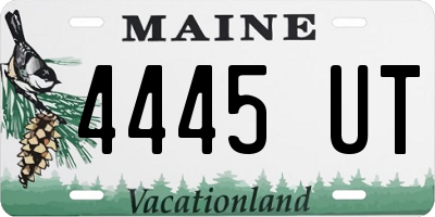 ME license plate 4445UT