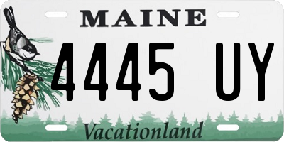 ME license plate 4445UY