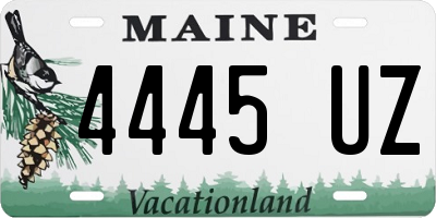 ME license plate 4445UZ