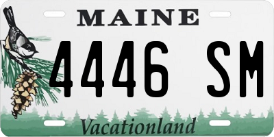 ME license plate 4446SM