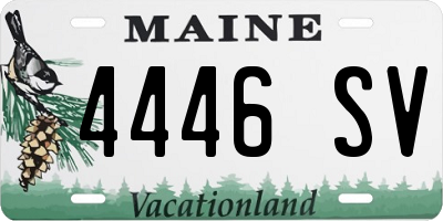 ME license plate 4446SV