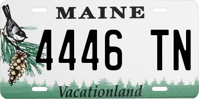 ME license plate 4446TN