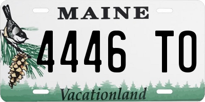 ME license plate 4446TO