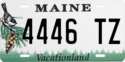 ME license plate 4446TZ
