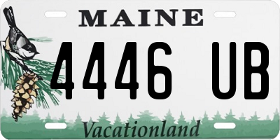ME license plate 4446UB