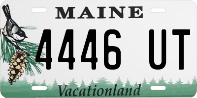 ME license plate 4446UT