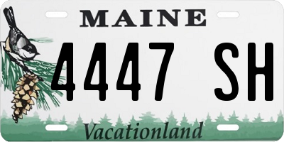 ME license plate 4447SH