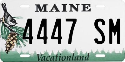 ME license plate 4447SM